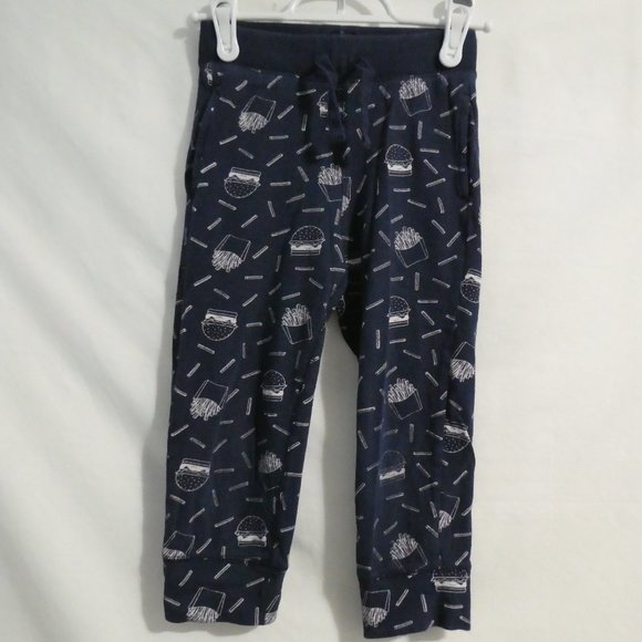 BABY GAP burgers and fries pajama pants with pockets and drawstring waistband - Picture 2 of 14